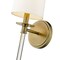 Z-Lite Mila 1 Light Wall Sconce, Rubbed Brass & Beige 808-1S-RB - alternate 7